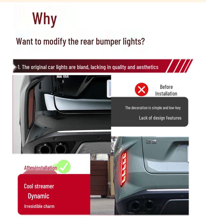 LED Brake and Rear Fog Lights for 2022-2025 Xingtu Yaoguang and OMODA C9 Models