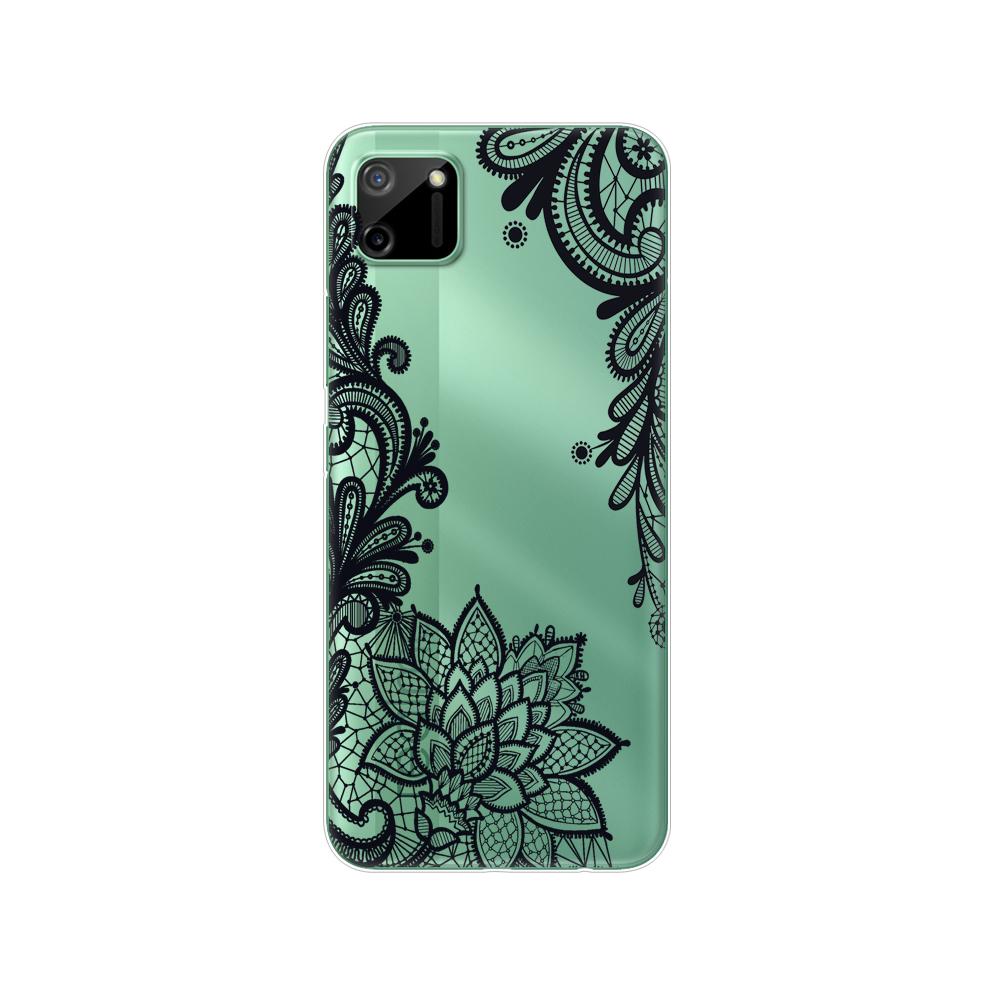 För Realme C11 2021 2020 Fodral TPU Silicon Back Cover Telefonfodral För OPPO RealmeC11 C 11 Soft Fodral RMX3231 RMX2185 stötfångare 6,5 tum