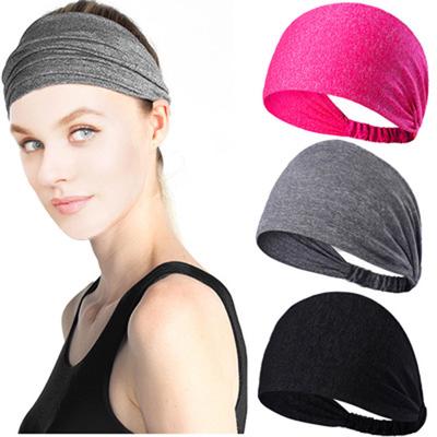 Damskie bawełniane warkocz Turban Head Warp Hair Band szeroki elastyczny pałąk Sport Joga