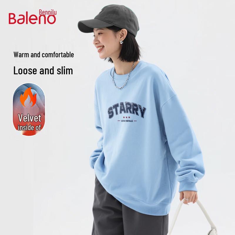 Baleno Damen Fleecegefüttertes Sweatshirt mit Buchstabenprint