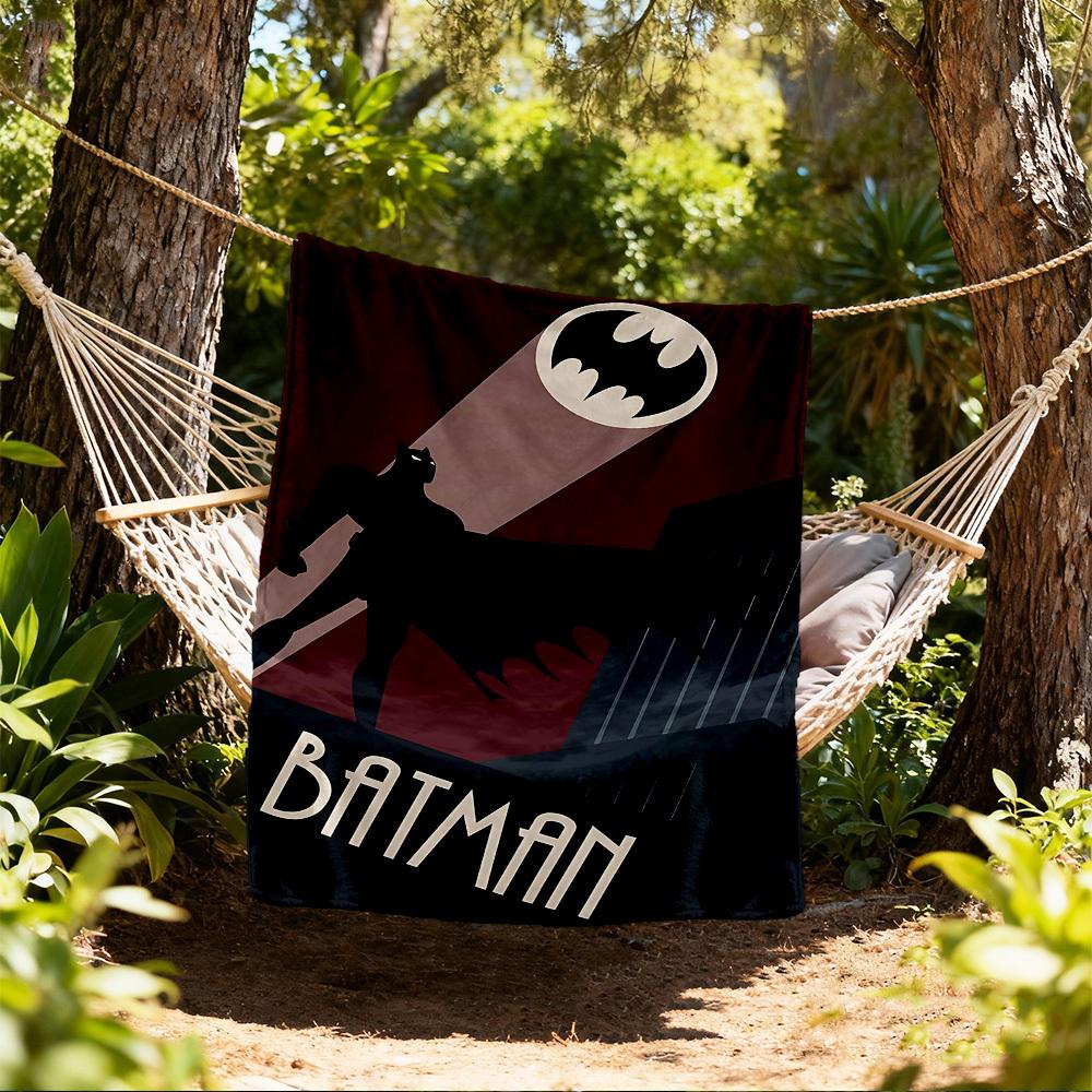 1pc BATMAN Outdoor Blanket - Throw Blanket, Soft , Flannel Blankets, Living Room, Travel, Camping c1209002