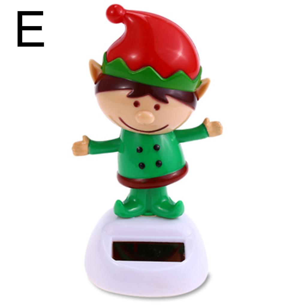 2022 Christmas Cute Car Ornament Solar Dancing Christmas Tree Snowman Santa Claus Elk Automatic Swing Car Interior Decoration