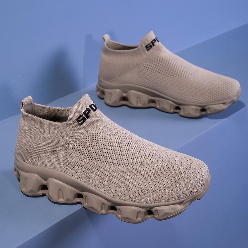 Chaussures de sport respirantes pour hommes Chaussures confortables pour la course, la marche, le jogging pour couples Couvre-pieds d'extérieur Chaussettes et chaussures décontractées