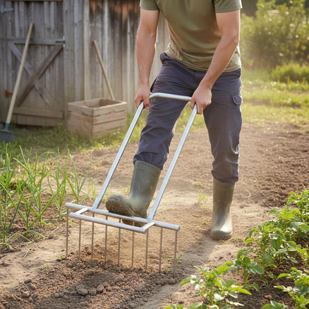 Garlic Digger Versatile Manganese Steel Digging Tool Sturdy Duty