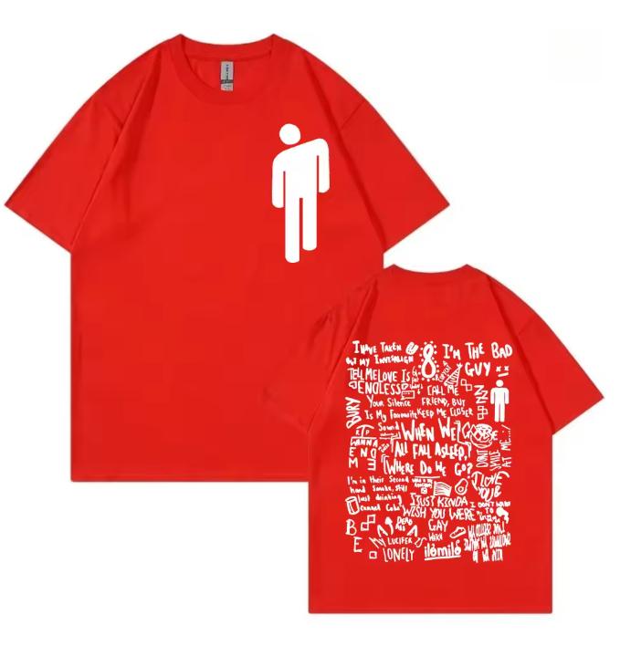 When We All Fall Asleep Where Do We Go Graphic T Shirts 2024 New Album Double Sided Print TShirt Unisex Fashion Retro TShirts
