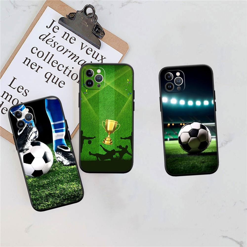 CJ55 Football Soccer Soft Shell Phone Case for Samsung Galaxy S20 S21 S22 Ultra FE + Plus A21S A22 A24 A25 A26 A30 A30S A31