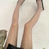 Elegant Fishnet Pantyhose High Elasticity Hollowed Textured Lace Tights for Ladies Aesthetic Patterned Mesh Stockings