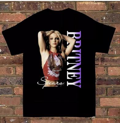 T-shirt Grafica Britney Spears Manica Corta Cotone Nero Taglia Uomo dalla S alla 5XL