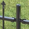 Garden Fence Woerden Gray 240 x 140 cm Powder Coated Steel