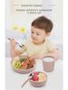 Nordic Silicone Kids Tableware Set: 5-Piece Includes Plate, Bowl, Fork, and Spoon