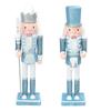 30cm Wood Nutcrackers Figurine for Living Room Display Christmas Desktops Ornament Stylish Seasonal Tabletop Statue