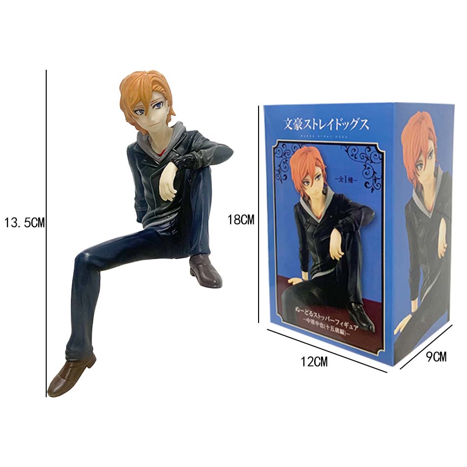 Sold Bungo Stray Dogs Nakahara Chuya Figure Dazai Osamu Action Noodles Press Model PVC Collectible Toys Birthday Gifts