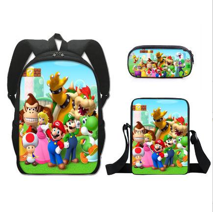 Mario Mario School Bag Children'S Backpack Cartoon Satchel