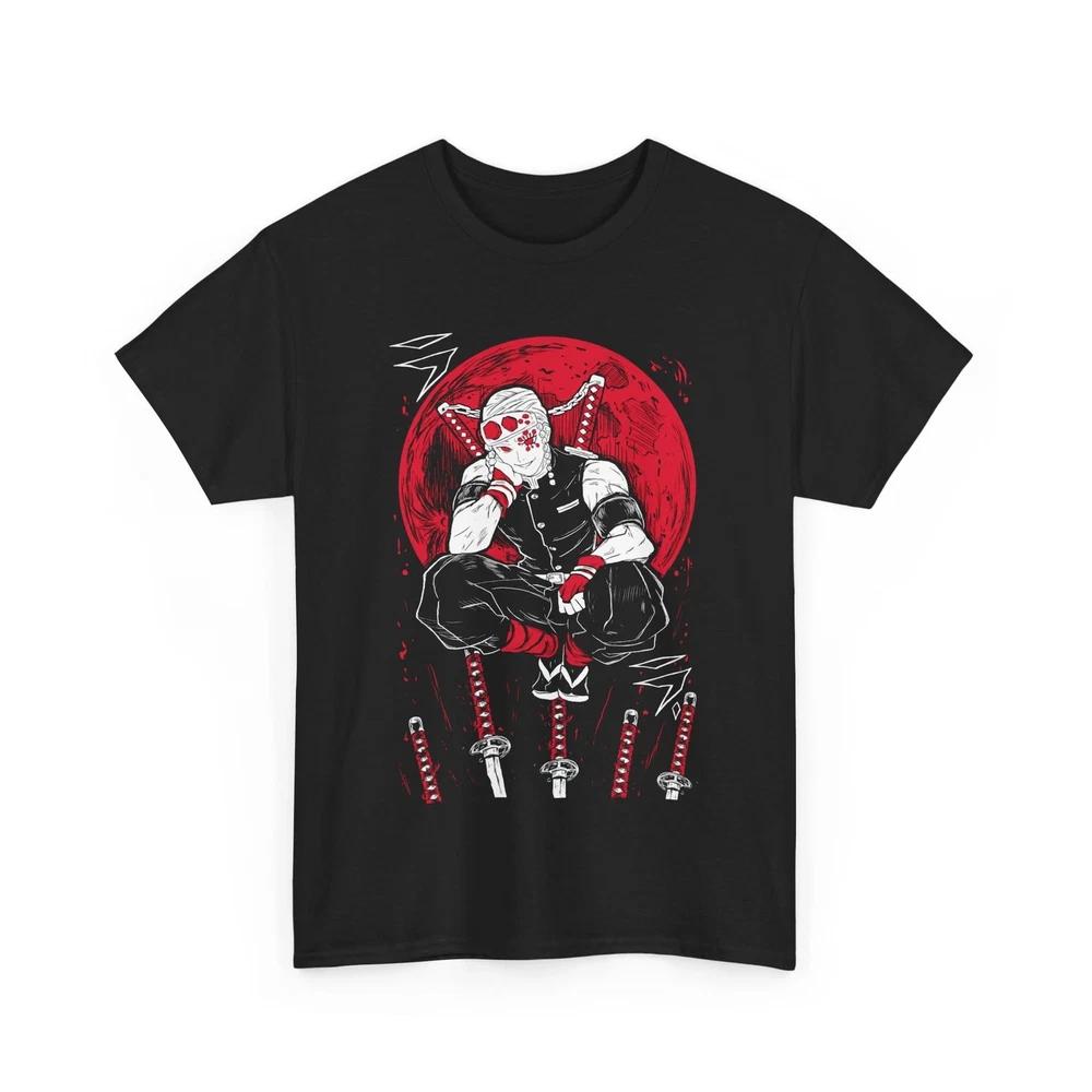 Anime Demon Slayer Hashira Horror Black T Shirt S