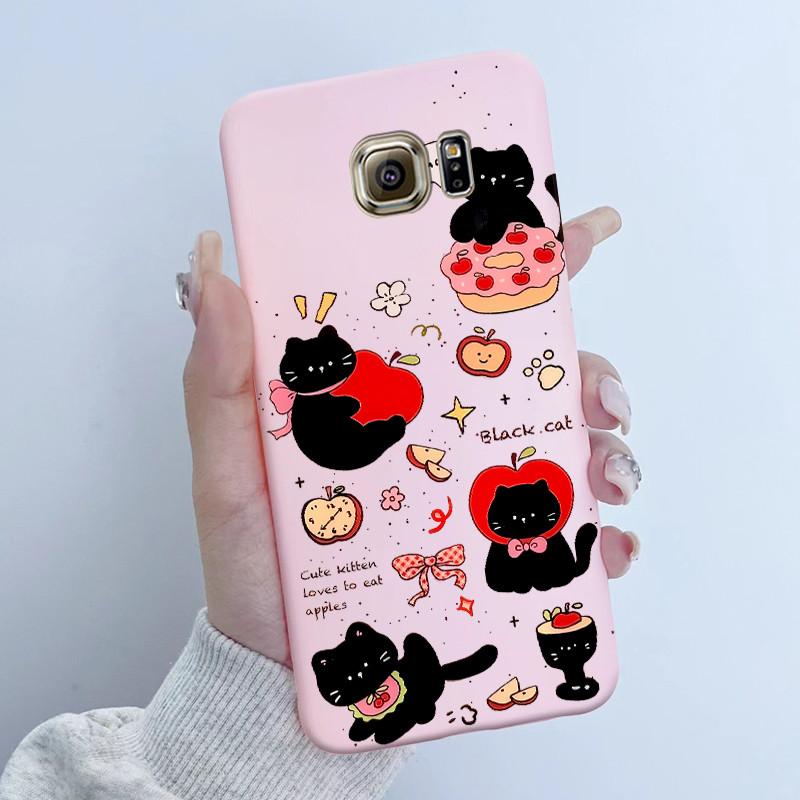 For Samsung Galaxy S6 G920F S6 edge G925F Phone Case Popular Butterfly Flower Girl Design Soft Silicone TPU Back Housing Covers