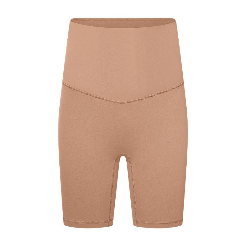 

Шорты для фитнеса и йоги, эластичные, с высокой талией, телесного цвета, спортивные шорты 12