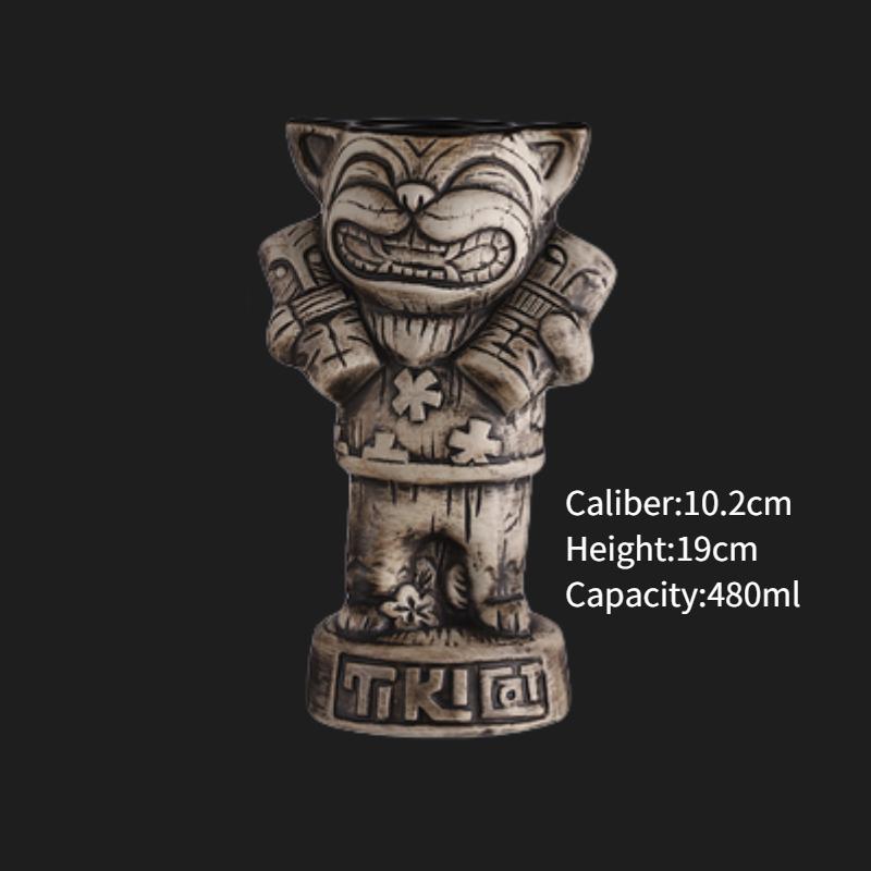 Tazza Tiki Tazze da Cocktail Hawaiane Tazza Divertente in Ceramica Creativa Tazze Tiki Tazza da Birra per Bevande Tazza da Vino Strumenti per Bar Regalo per Amici