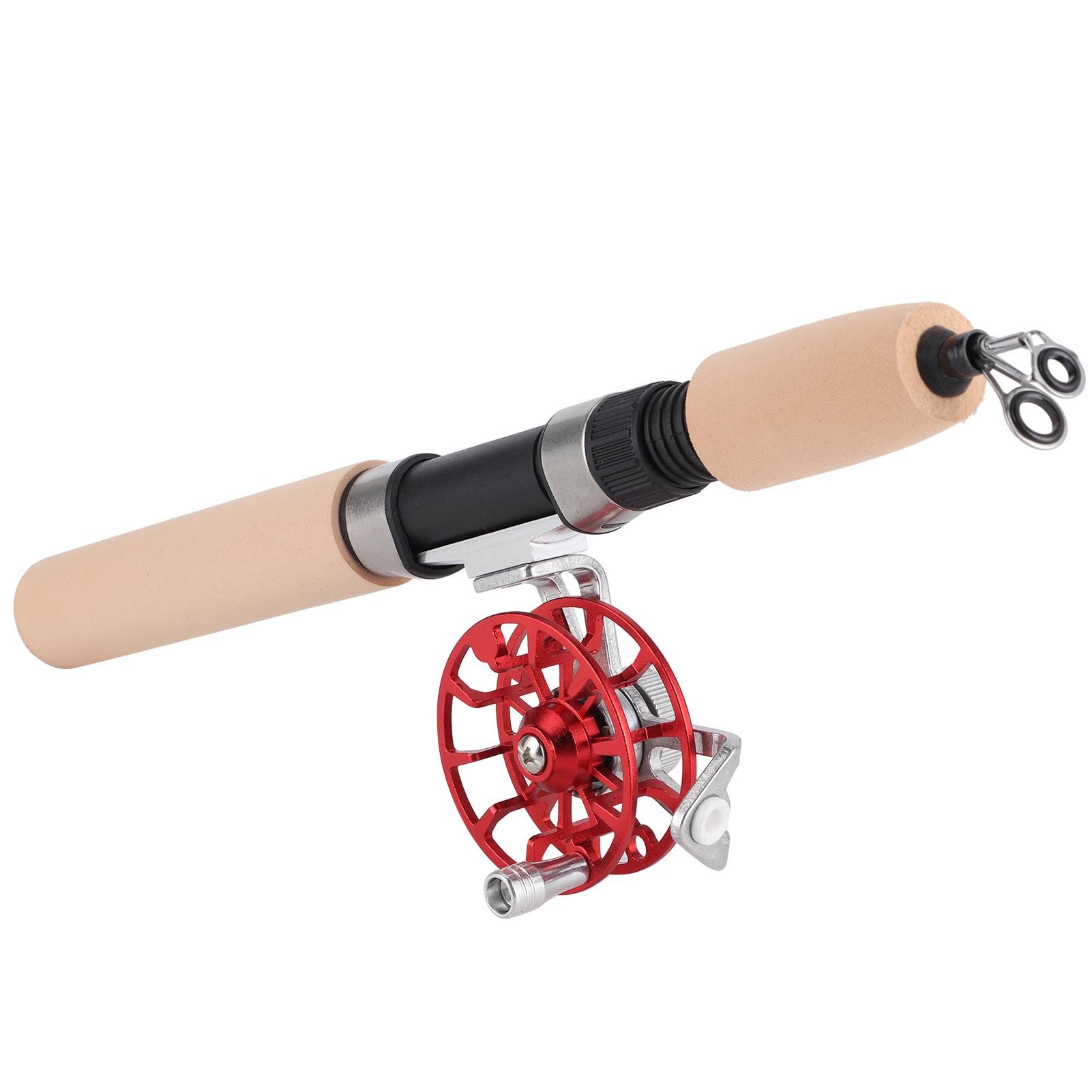 

Зимняя удочка телескопическая FD50 с катушкой, портативный набор для рыбалки, комбо удочка-катушка, красный красный