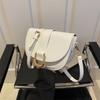 Solid Color Casual Spring New Style Trendy Fashionable Casual Fashionable Underarm Crossbody Saddle Bag
