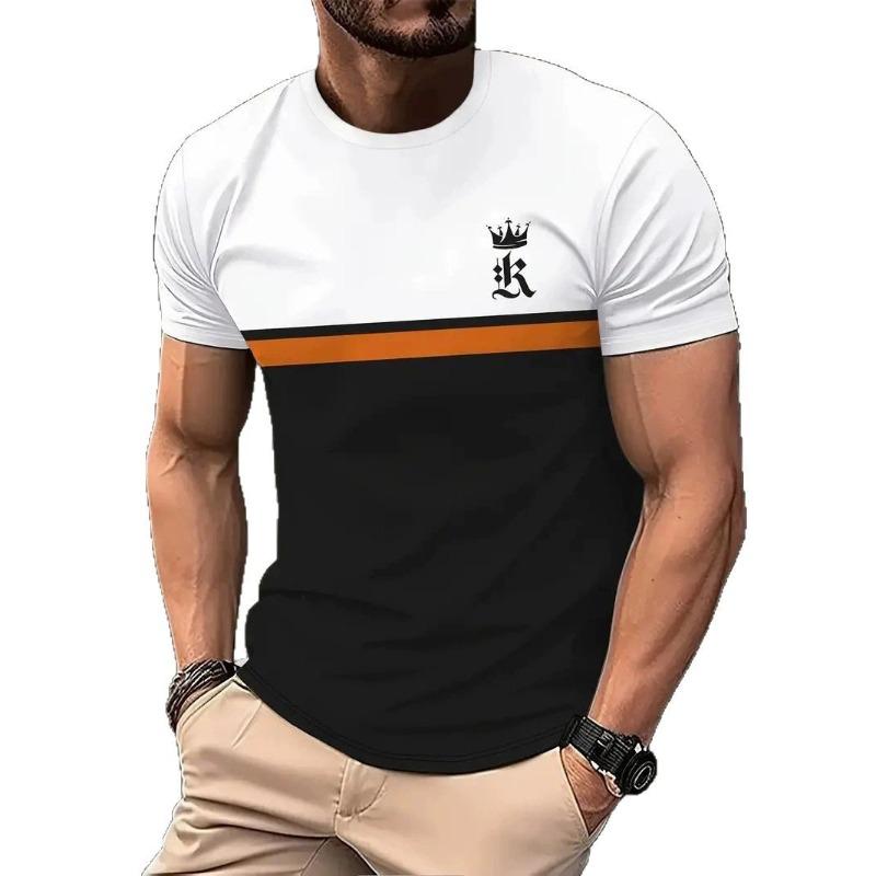 Line Logo Sports Digital 3D T-shirt Short Sleeved Tops