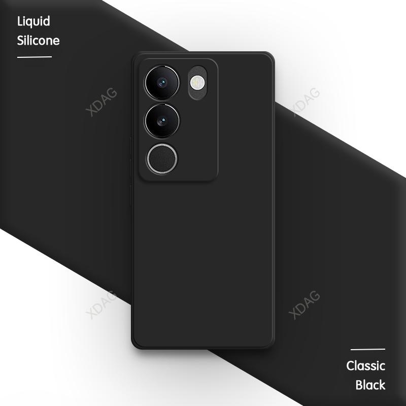 

Базовый чехол чистого карамельного цвета для телефона VIVO V29 Pro V29Pro VIVOV29 5G Funda Soft Square Liquid Silicone Back Cover Luxury Carcasa VIVO V29