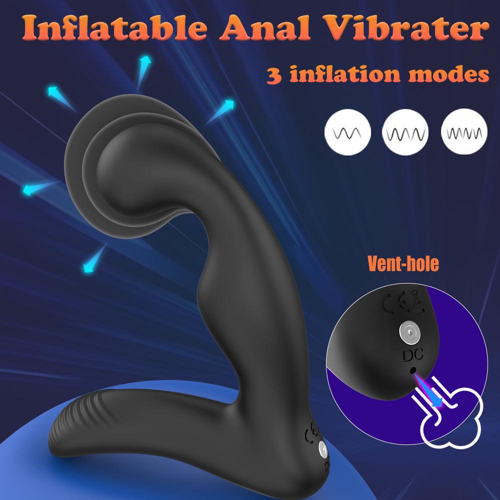 Magnetic Rechargeable Inflatable Anal Vibrator: 10 Vibration Modes & 3 Inflation Settings for Ultimate Pleasure
