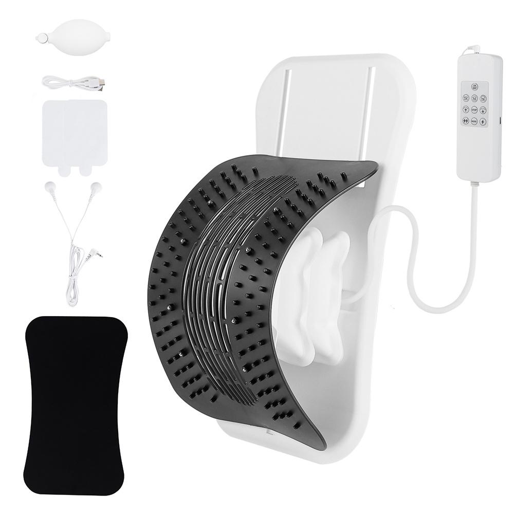 2-IN-1 Electric+Manual Back Stretcher Adjustable Height Airbag Waist Back Stretching Massager Lumbar Support Traction masajeador