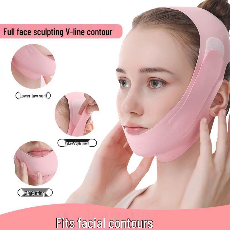 Maschera da Notte Lifting Viso: Benda rassodante per doppio mento, rilassamento facciale e rughe nasolabiali