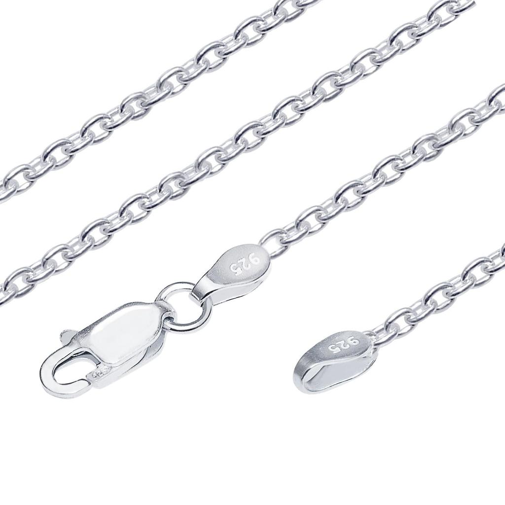 Azuki Chain Silver 45cm [Sears] Necklace, 925, 2.8mm Width,