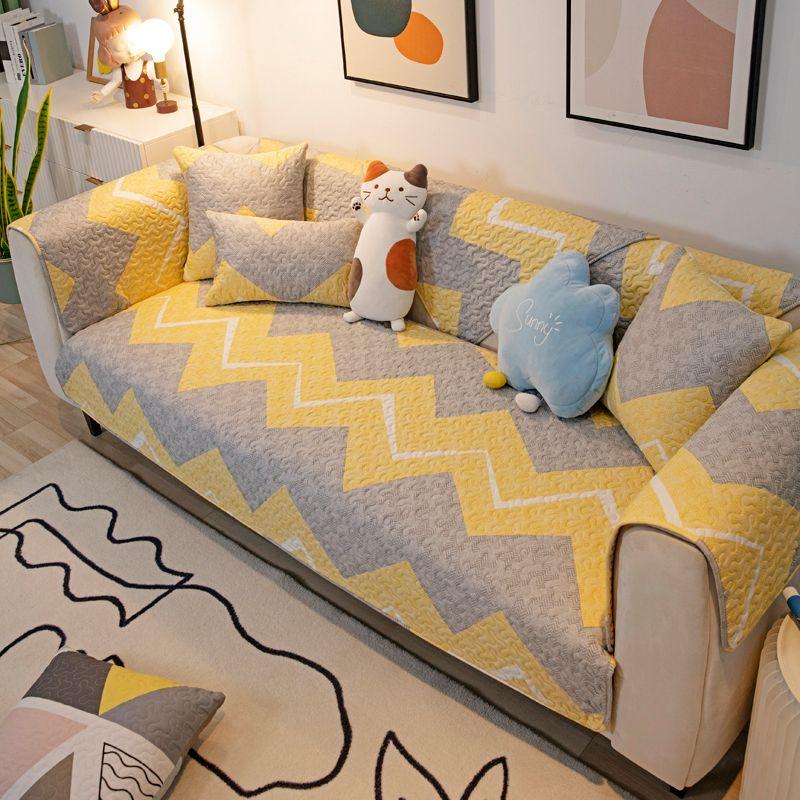 

Прямой ряд Хлопковая подушка для дивана Круглый год Нейтральный 2025 Новинка Нескользящая Кожаная подушка Тканевые чехлы Полное покрытие Полотенце-чехол Ткань Zhiqiu 70 * 70cm