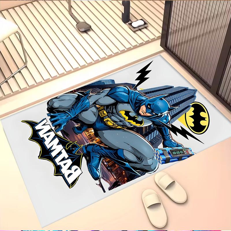 Batman Print Rug, Washable Floor Carpet, For Entryway Dorm Laundry Room Office Study, Home Decor Birthday Christmas Gift