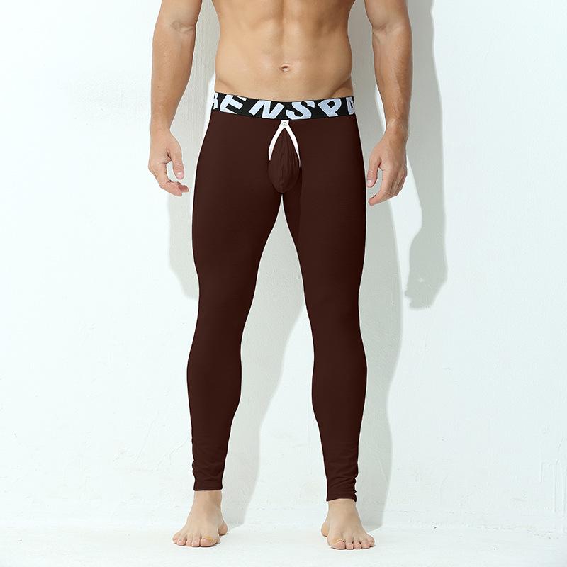 Men's Autumn/Winter Thermal Base Pants - White, Black, Trendy, Tight-Fitting, Thin Warm Style