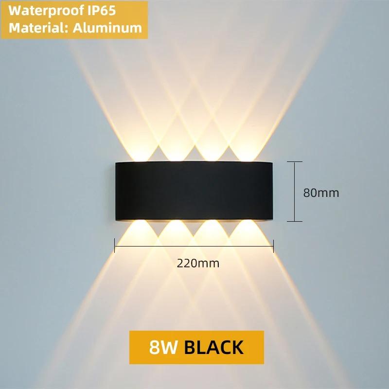 Aluminum Interior Wall Light IP65 Waterproof LED Wall Lamp Outdoor Garden Lighting for Bedroom Living Room Loft Stairs Balcony Decor