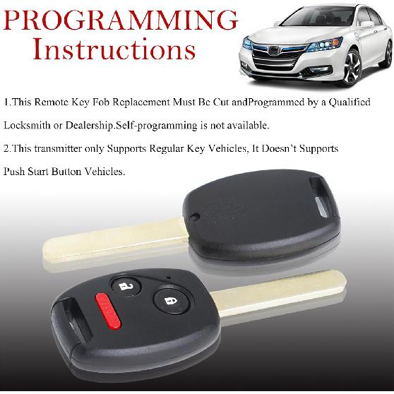 MechanMagic Key Fob Remote Replacement Fits Honda CRV 2007 2008 2009 2010 2011 2012 2013/CRZ 2007-2014 2015/Fit/ight/Accord Coupe/Crosstour