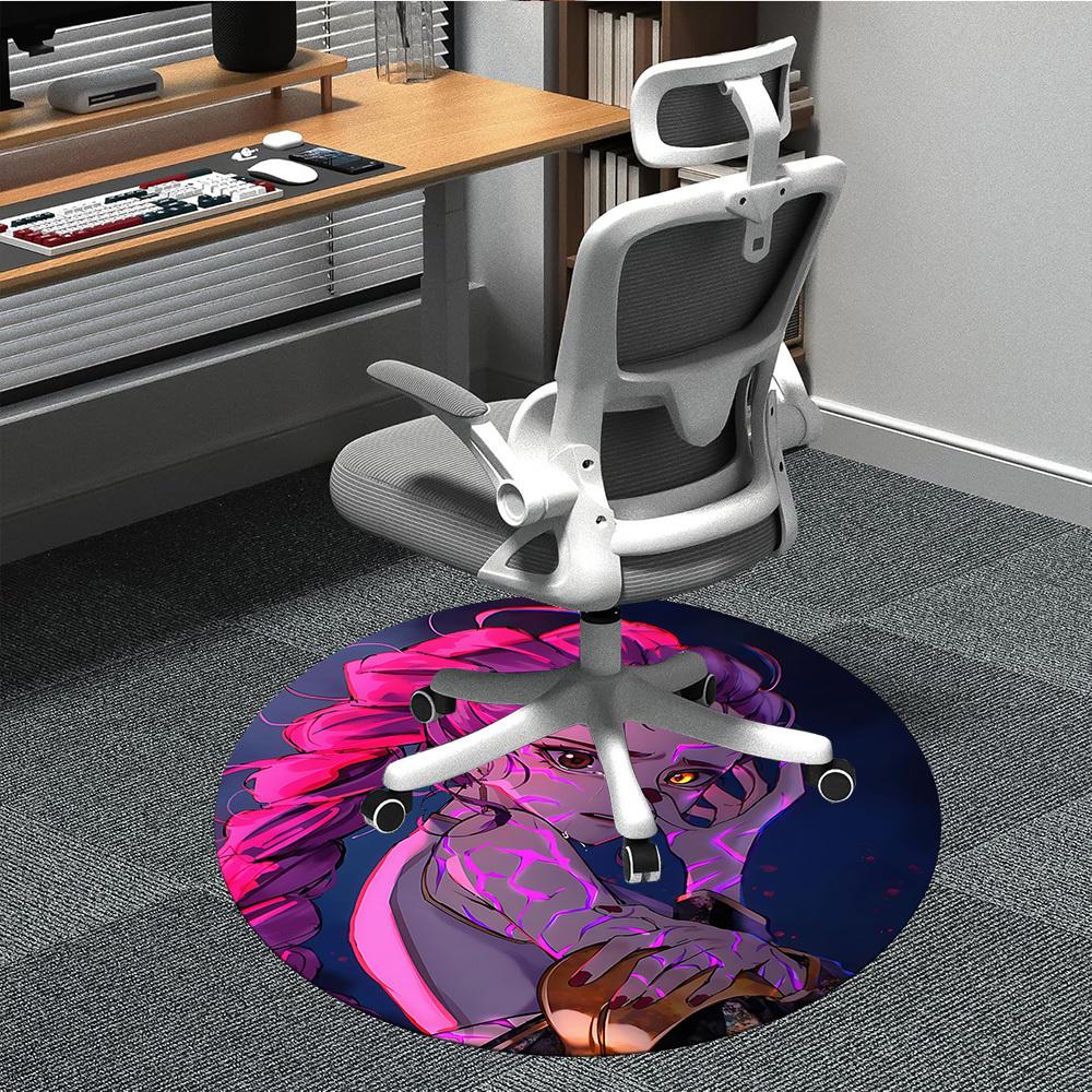 

1PC KPop Demon Hunters Office Round Area Rug Suitable For Office, Under Office Chairs Bedroom Living Room Home Decor, Available in Various SizesT100 80cm by 80cm