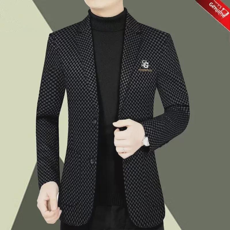 Men's Slim Casual Suit Jacket for Autumn and Winter