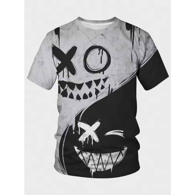 Street Fashion 3D T-Shirt for Men Short Sleeve Hip Hop Print Tee Shirt Handsome Male T Shirt Pullover Man Oversized Clothing