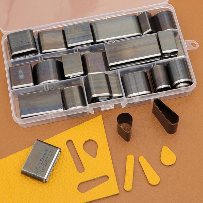 Elliptical Leather Punch Device Steel Ergonomic Handle for Belts Crafting Projects Accurate Hole Creation