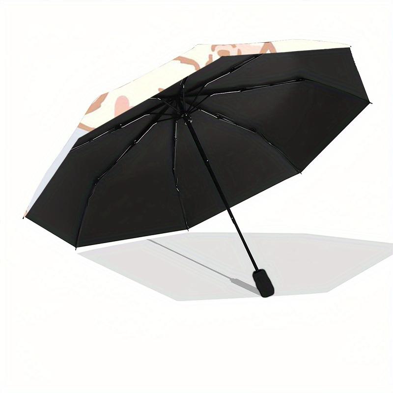 1pc Dessert Cinnamoroll Theme Pattern Beautiful Looking Automatic Folding Umbrella, 3 Folding, 8 Iron Frame Design, Durable and Suitable for Travel an