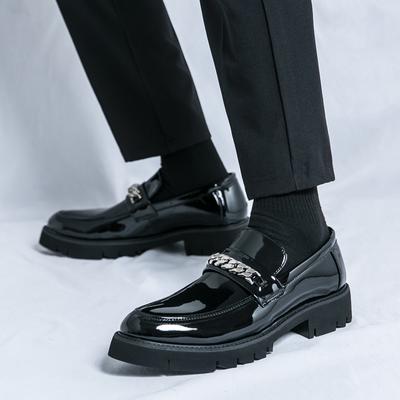 Moda Marca de Moda Hombres Suela Gruesa Elevados Charol Oxford Zapatos Primavera Nuevo Puntiagudos Cómodos Casuales Vestir Cuero Zapatos