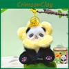 Panda Animal Plush Keyring Pendant With Flower Hat For Bag Decor And Chain Key