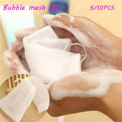 5/10pcs Practical Clean Tool Sponge Pouch Bubble Mesh Bag Blister Mesh Foaming Net Soap Saver Bag