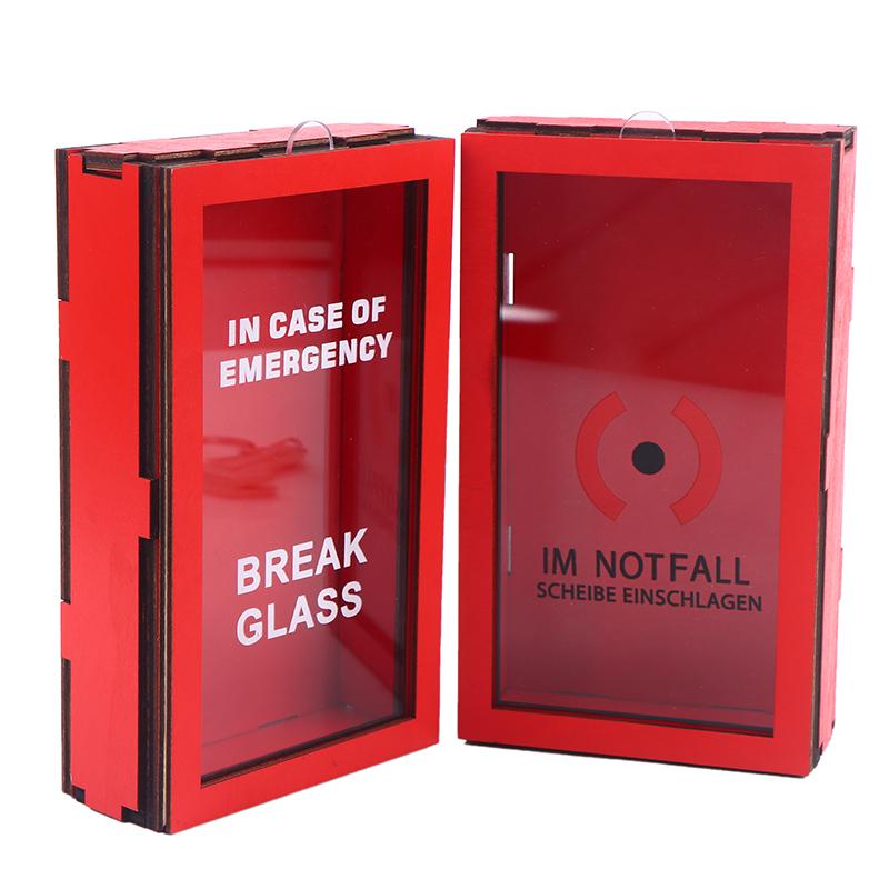 Funny Break In Case Emergency Gift Box With Hammer Gift Packaging Case Red Gag Gift Organizer For Birthday Holiday