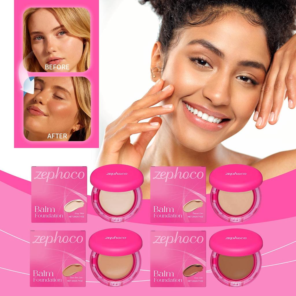 2pcs Lightweight  Smooth Foundation Moisturizer + Eyebrow Pencil Makeup Set Natural and Long-Lasting Color