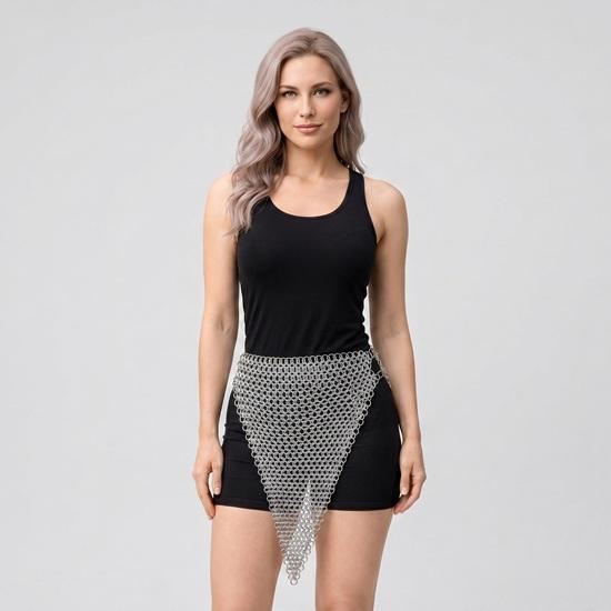Chainmail Waist Drape Handmade Metal Mesh Skirt Accessory