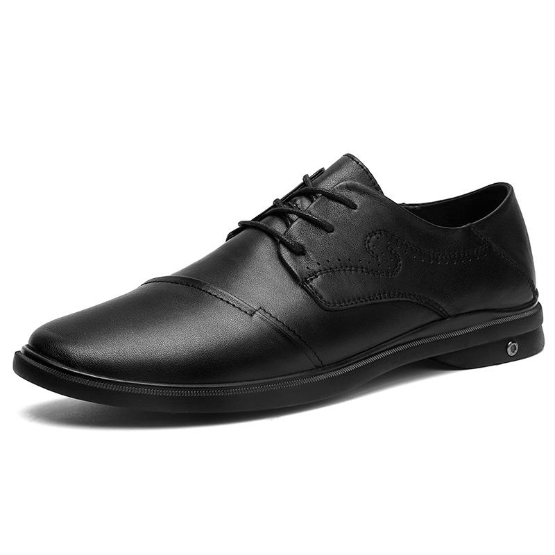 Spring Autumn Genuine Leather Mens Casual Shoes British Style Newest Trendy Luxury Men'S Shoes Non-Slip Luxury Oxfords Hard-Wearing