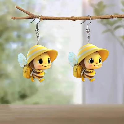 Creative Cartoon Bee Earrings