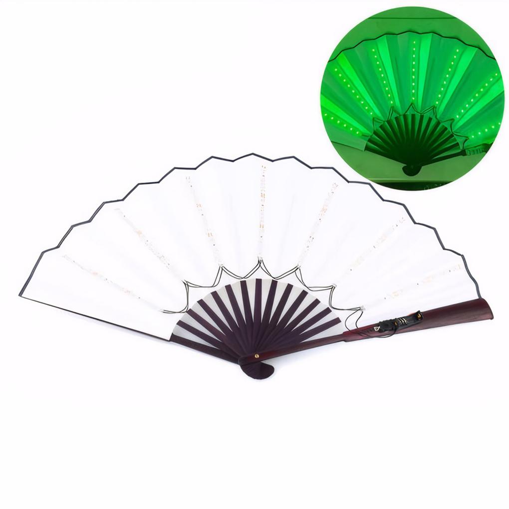 Leuchtender Glanz Seidenstoff LED Fächer Für Halloween Kostümpartys Festivalzubehör Partyzubehör
