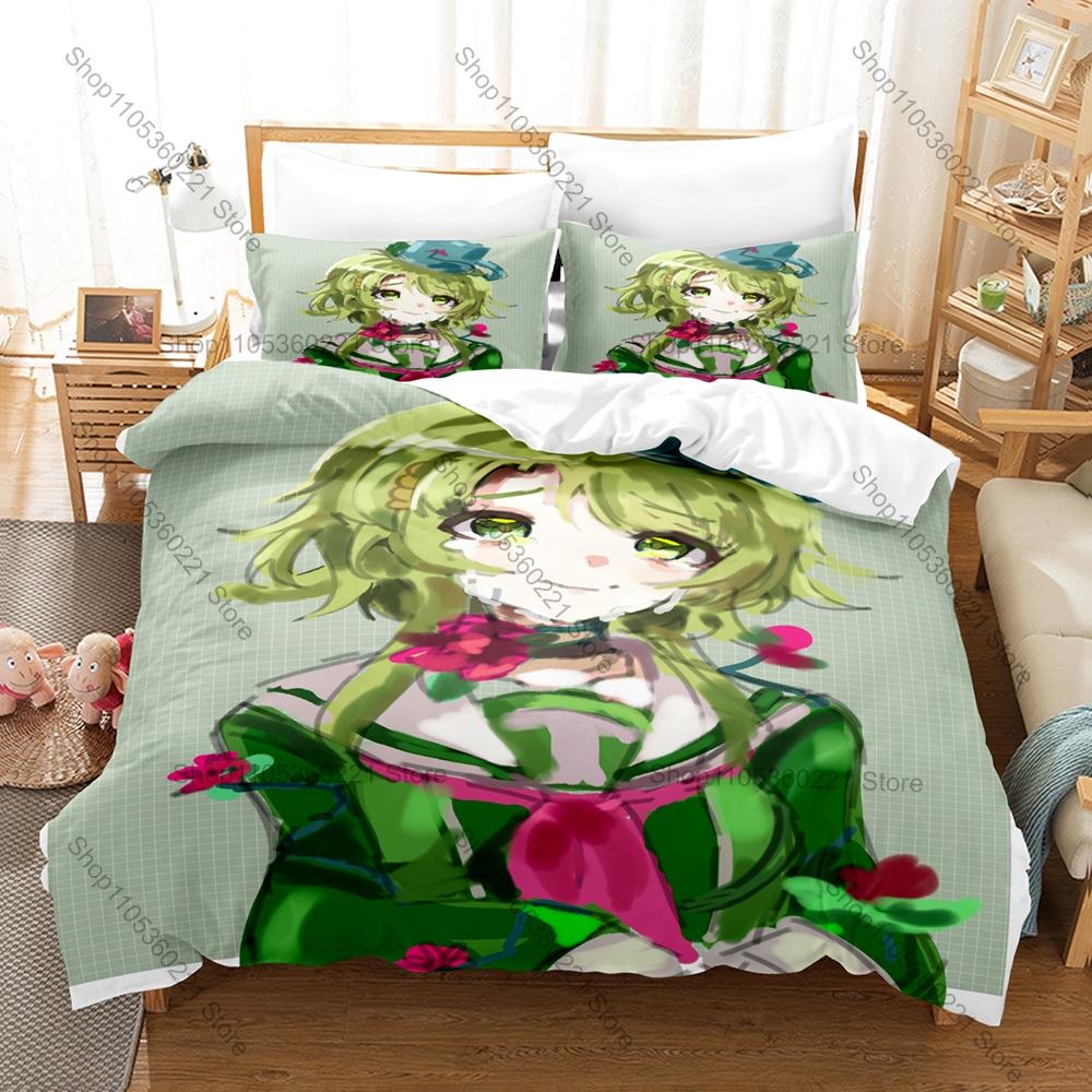 Cute Scared Teen Graphic Kanna Kizuchi Your Turn to Die Psychological Horror Game Bedding Set Duvet Cover With 2 Pillowcases