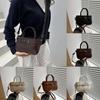 Womens Pu Small Square Bag With Top Zipper And Internal Phone Pocket For Daily Use